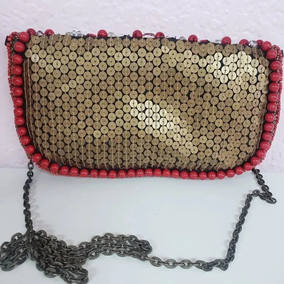 Moyna Custom Beaded/Sequin Clutch/Bag - Picture 2 of 7